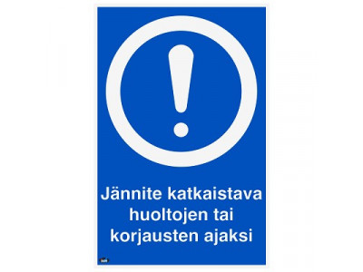 OPASTE JÄNNITE KATKAISTAVA HUOLT/KOR 200X300